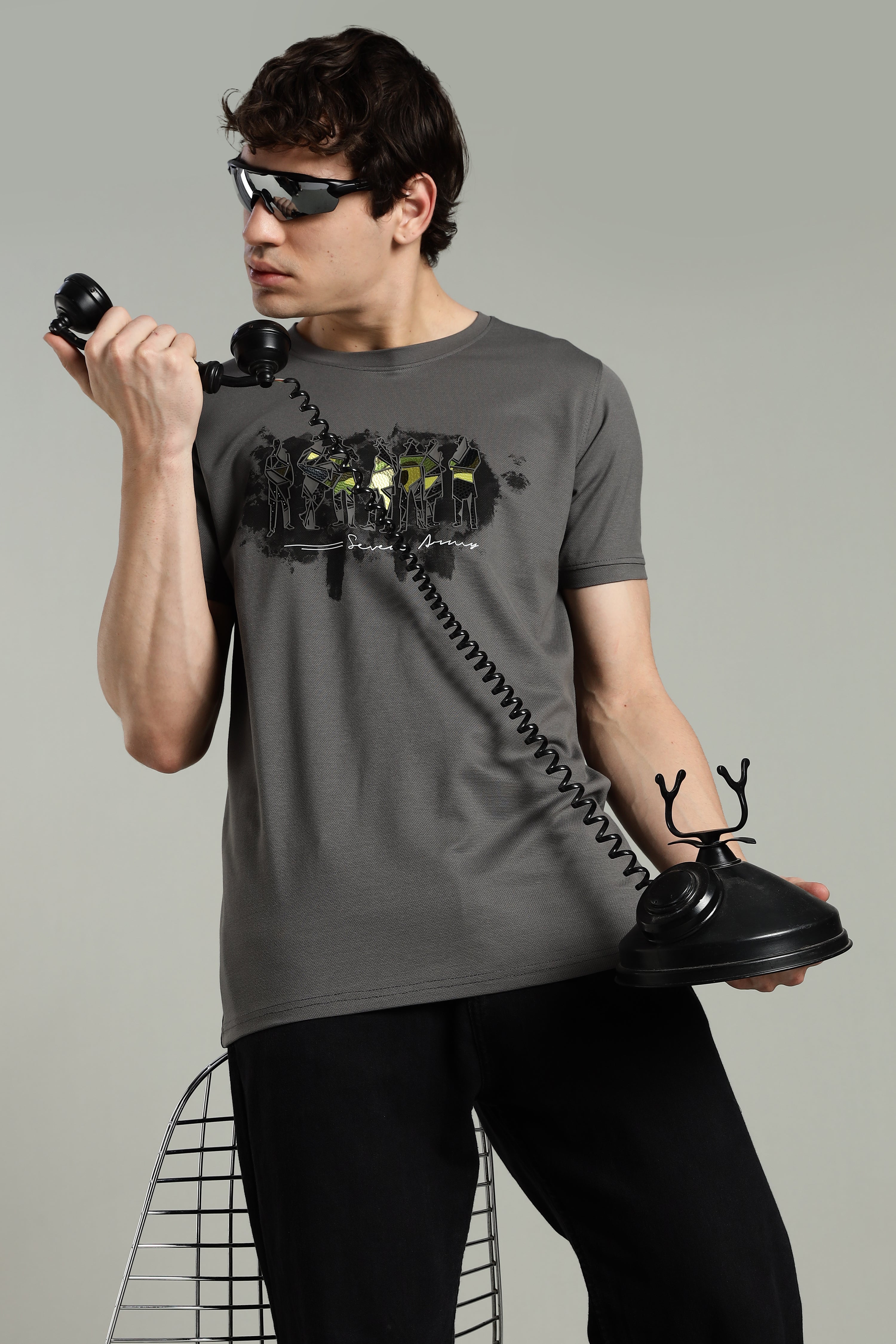 7men Imported Regular Fit T-Shirt with Reflective Detailing