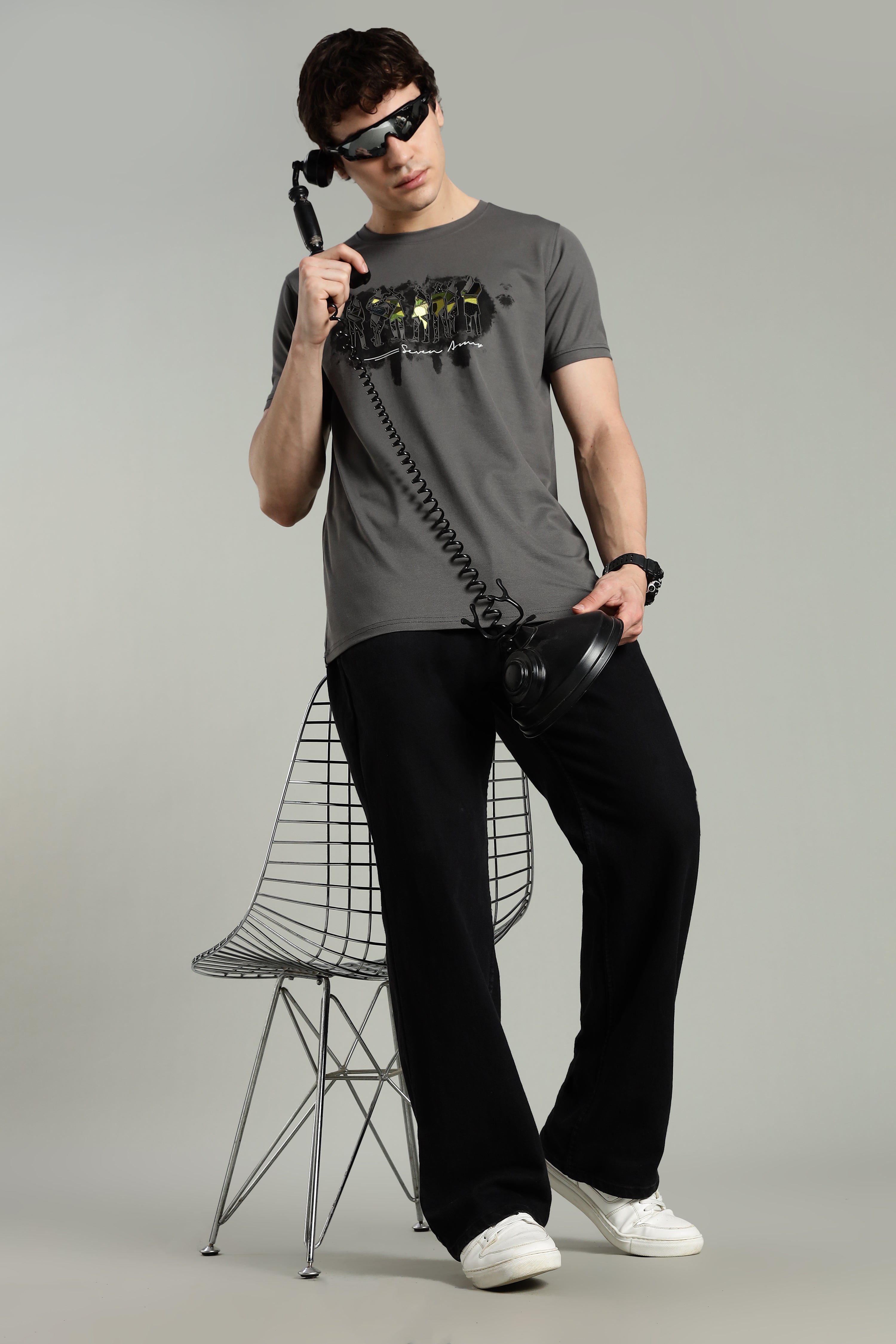 7men Imported Regular Fit T-Shirt with Reflective Detailing