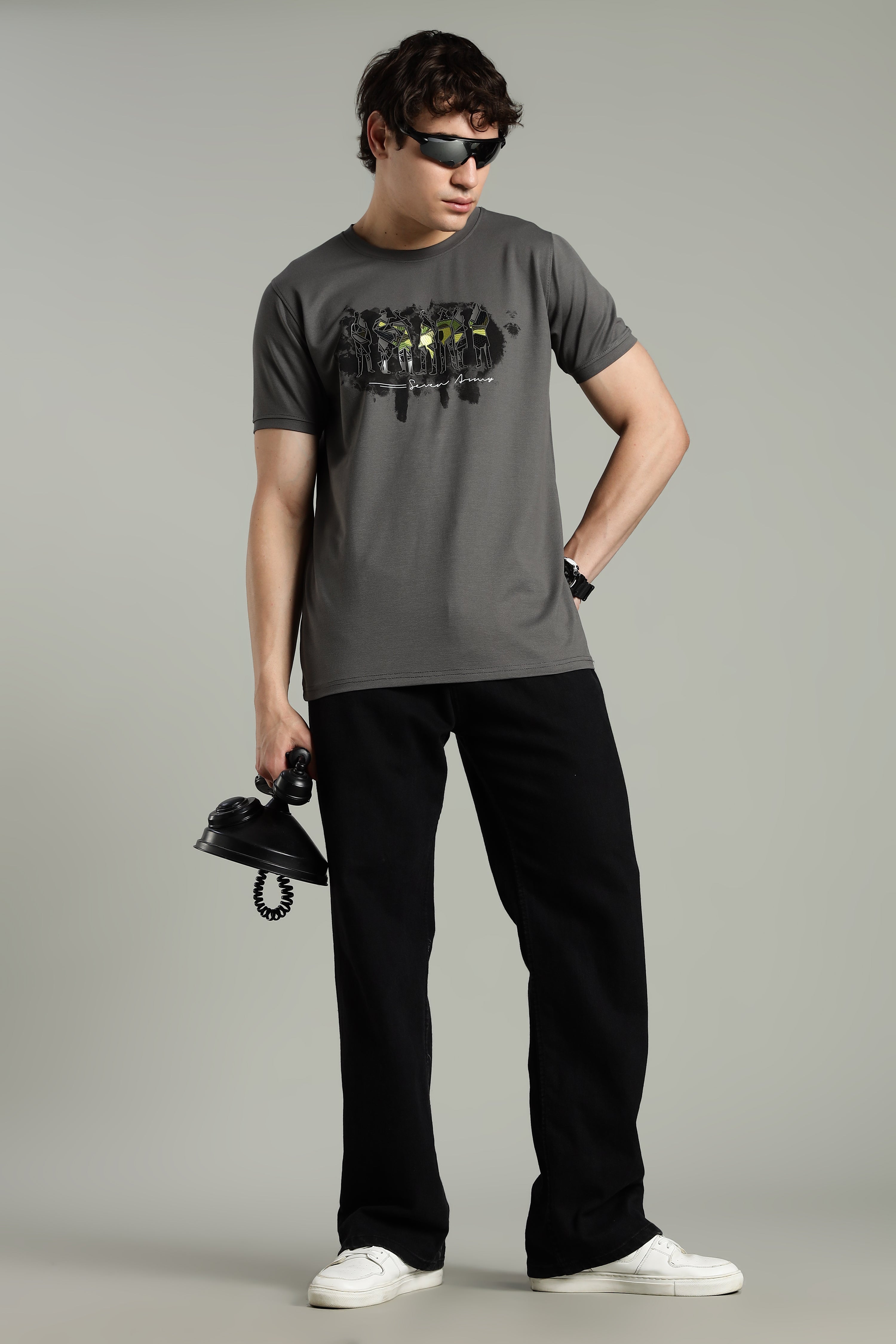 7men Imported Regular Fit T-Shirt with Reflective Detailing