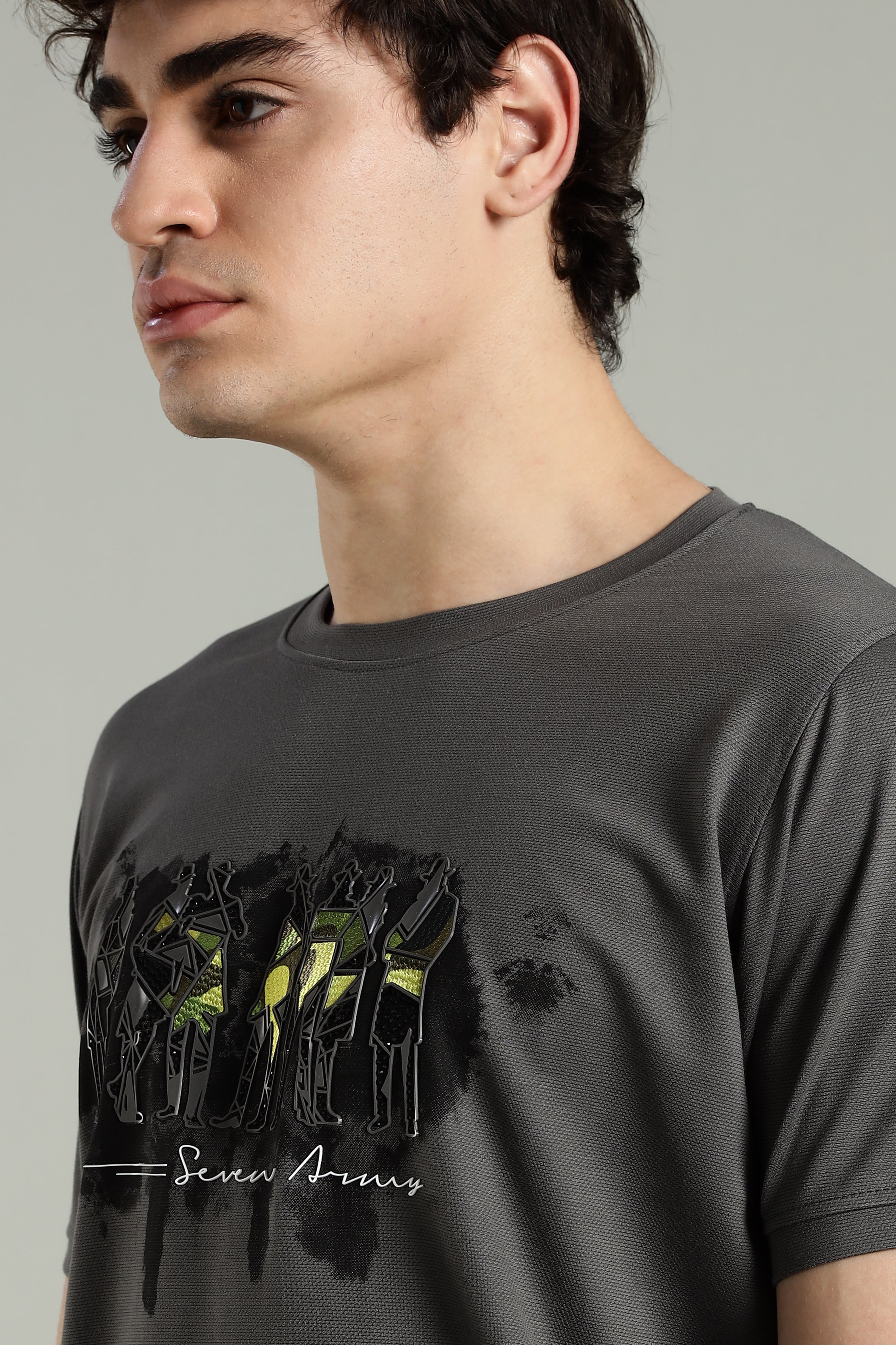 7men Imported Regular Fit T-Shirt with Reflective Detailing