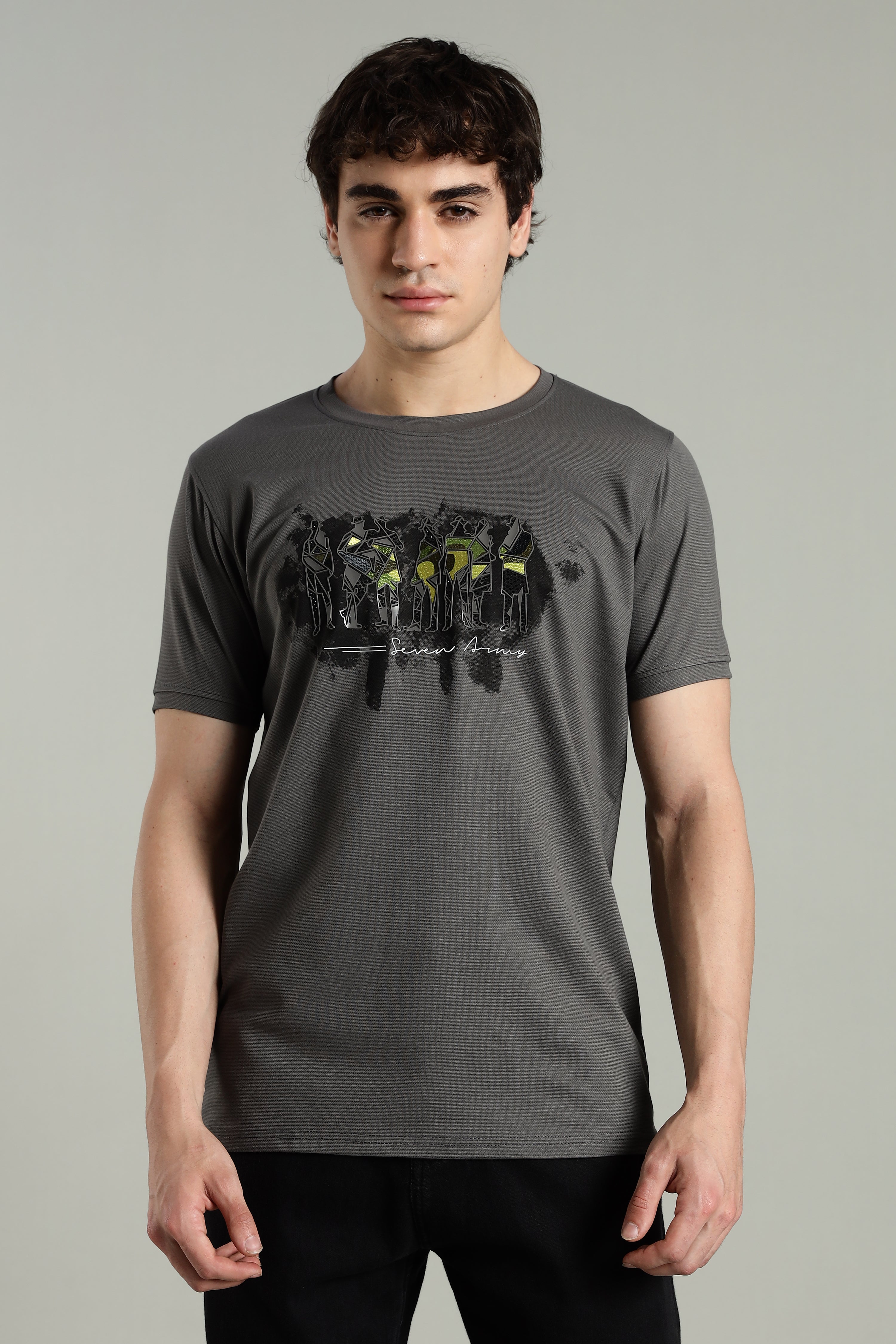 7men Imported Regular Fit T-Shirt with Reflective Detailing