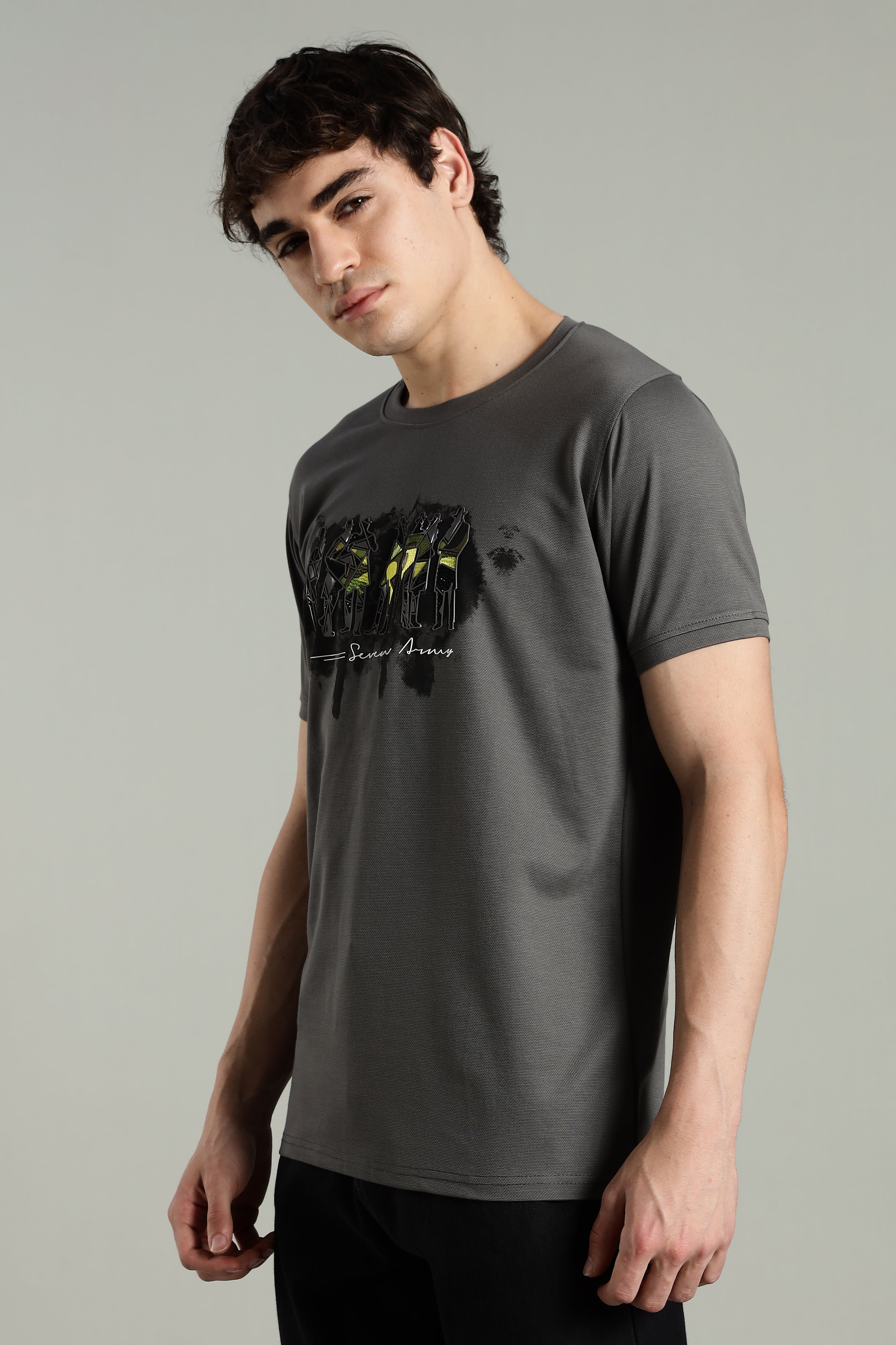 7men Imported Regular Fit T-Shirt with Reflective Detailing