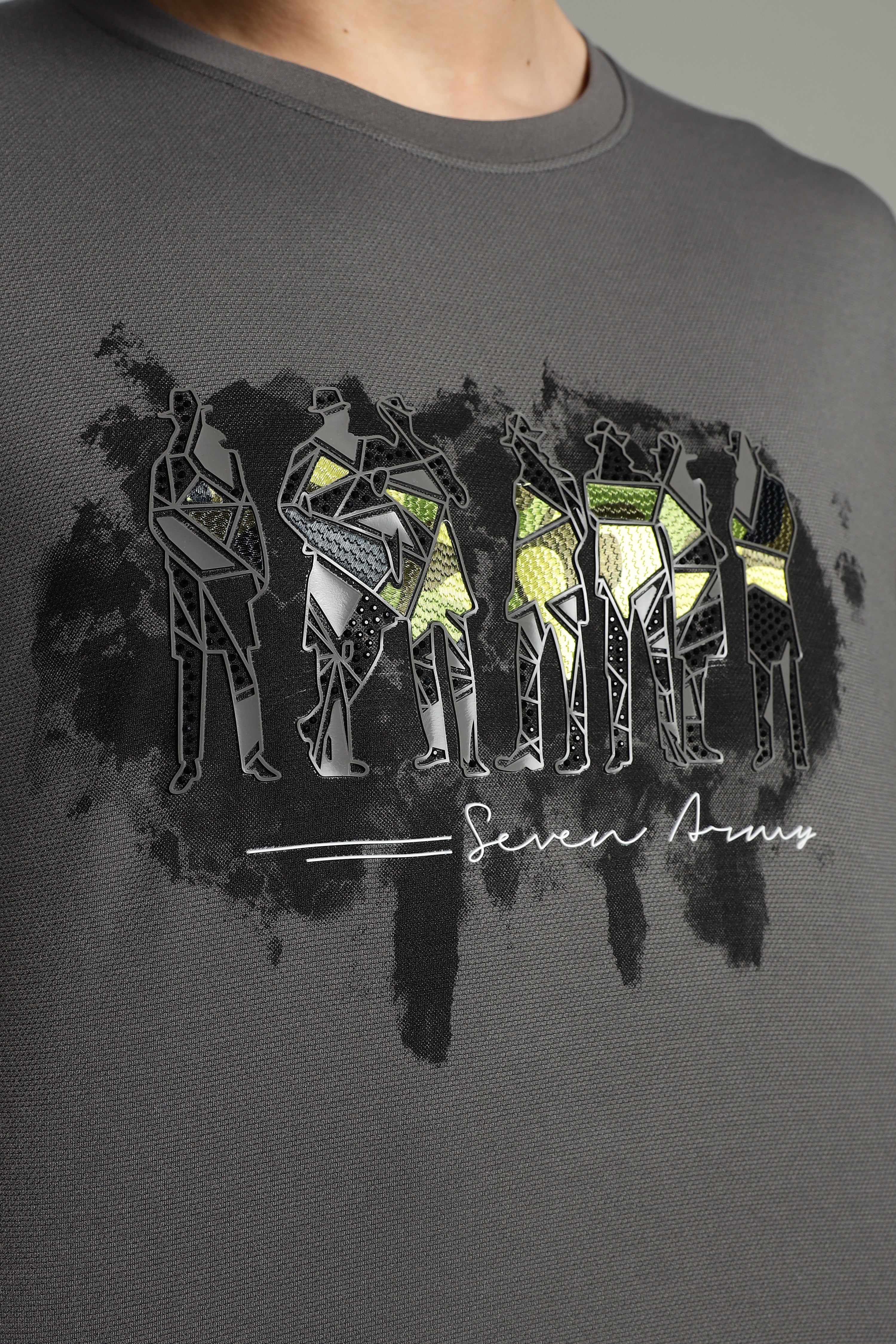 7men Imported Regular Fit T-Shirt with Reflective Detailing