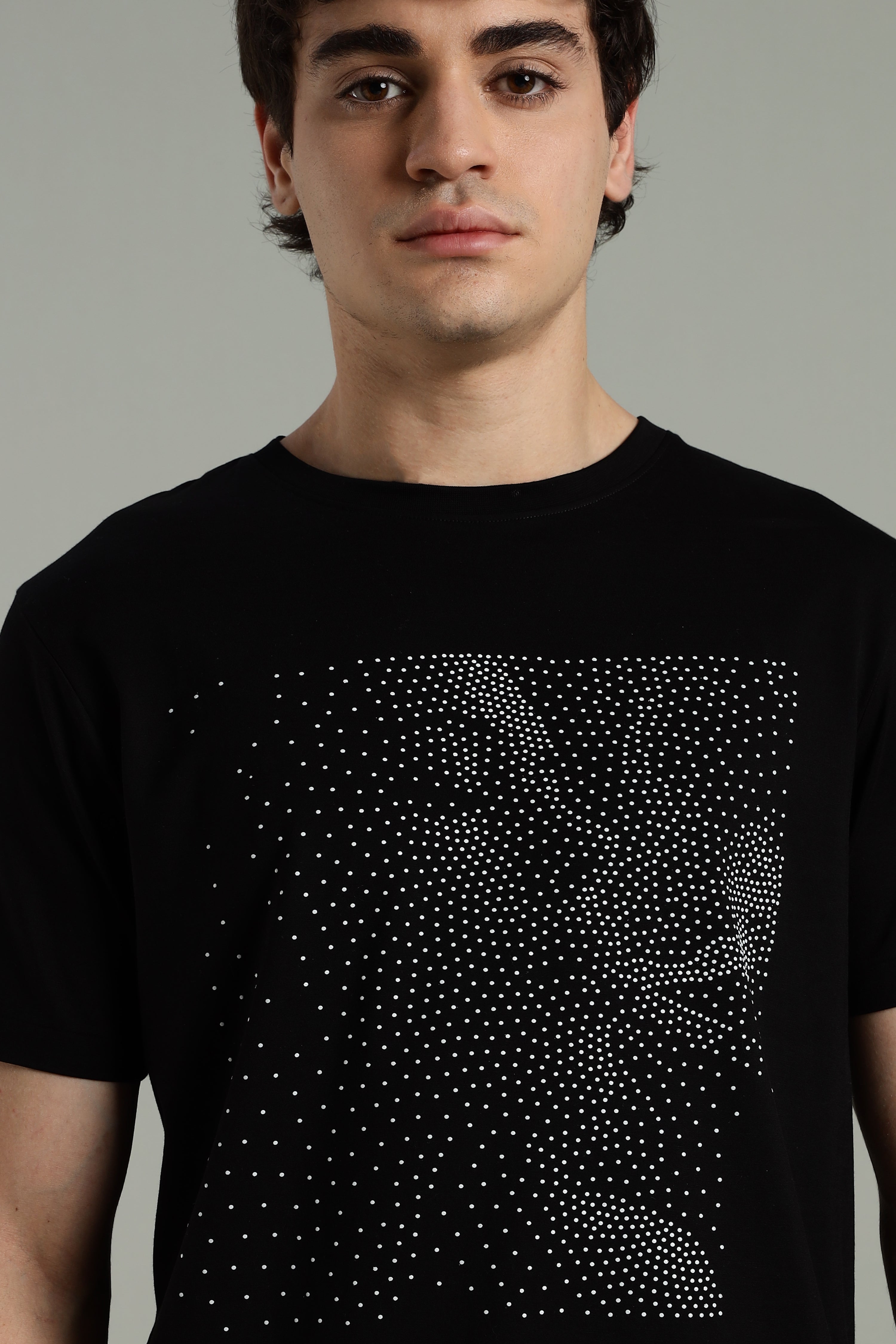 Supima Cotton T-Shirt with Glossy Artwork – “Midnight Haze”