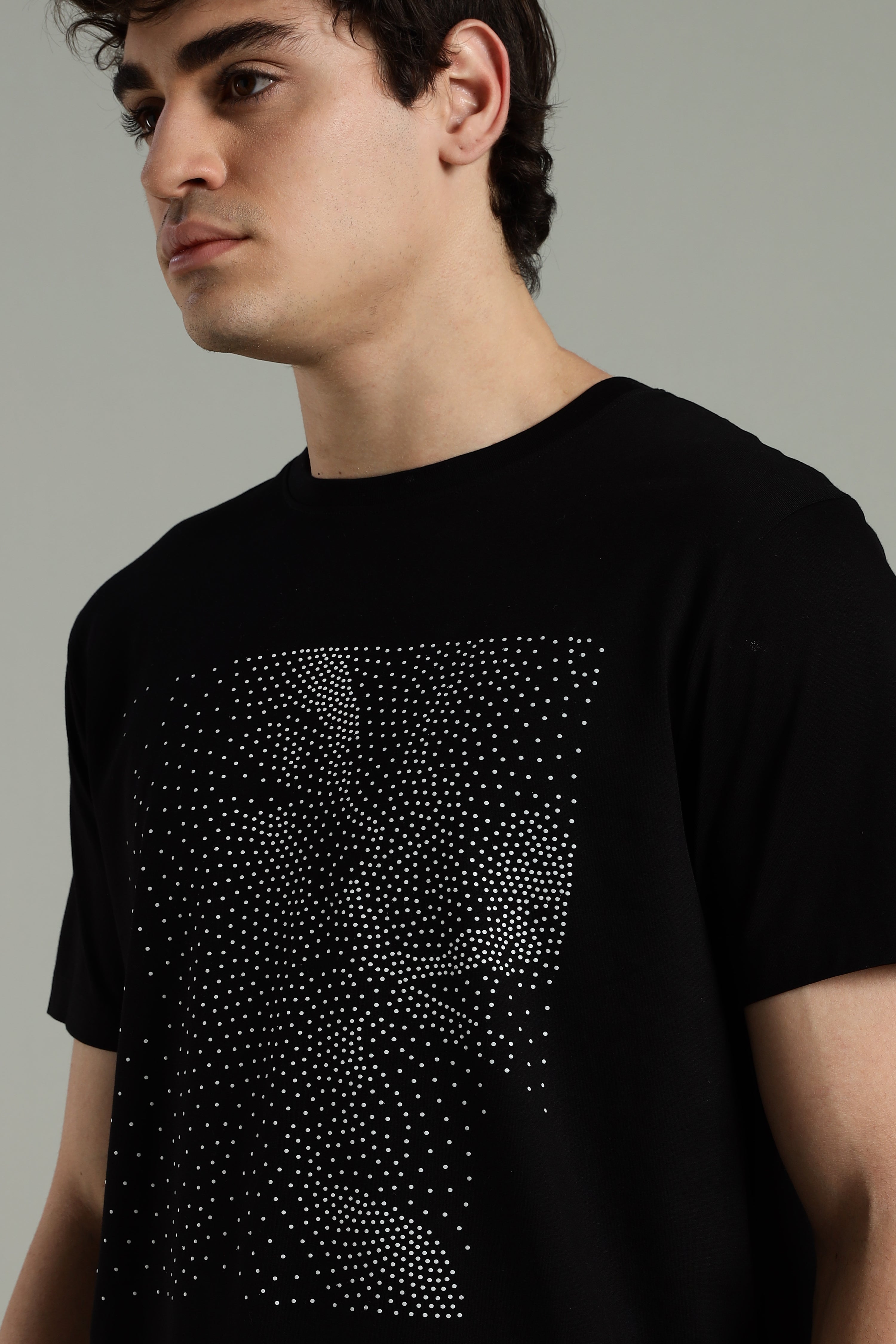 Supima Cotton T-Shirt with Glossy Artwork – “Midnight Haze”