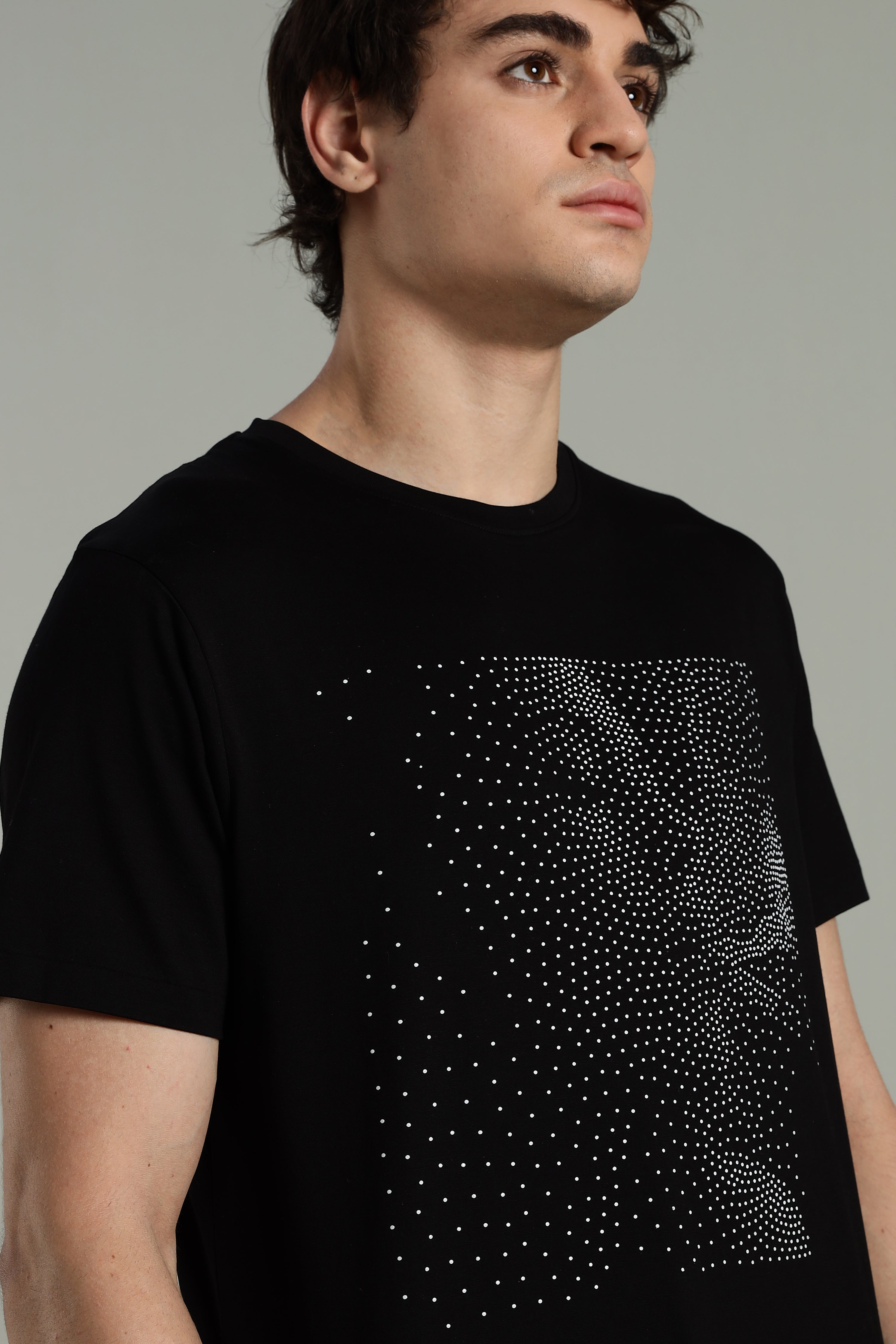 Supima Cotton T-Shirt with Glossy Artwork – “Midnight Haze”
