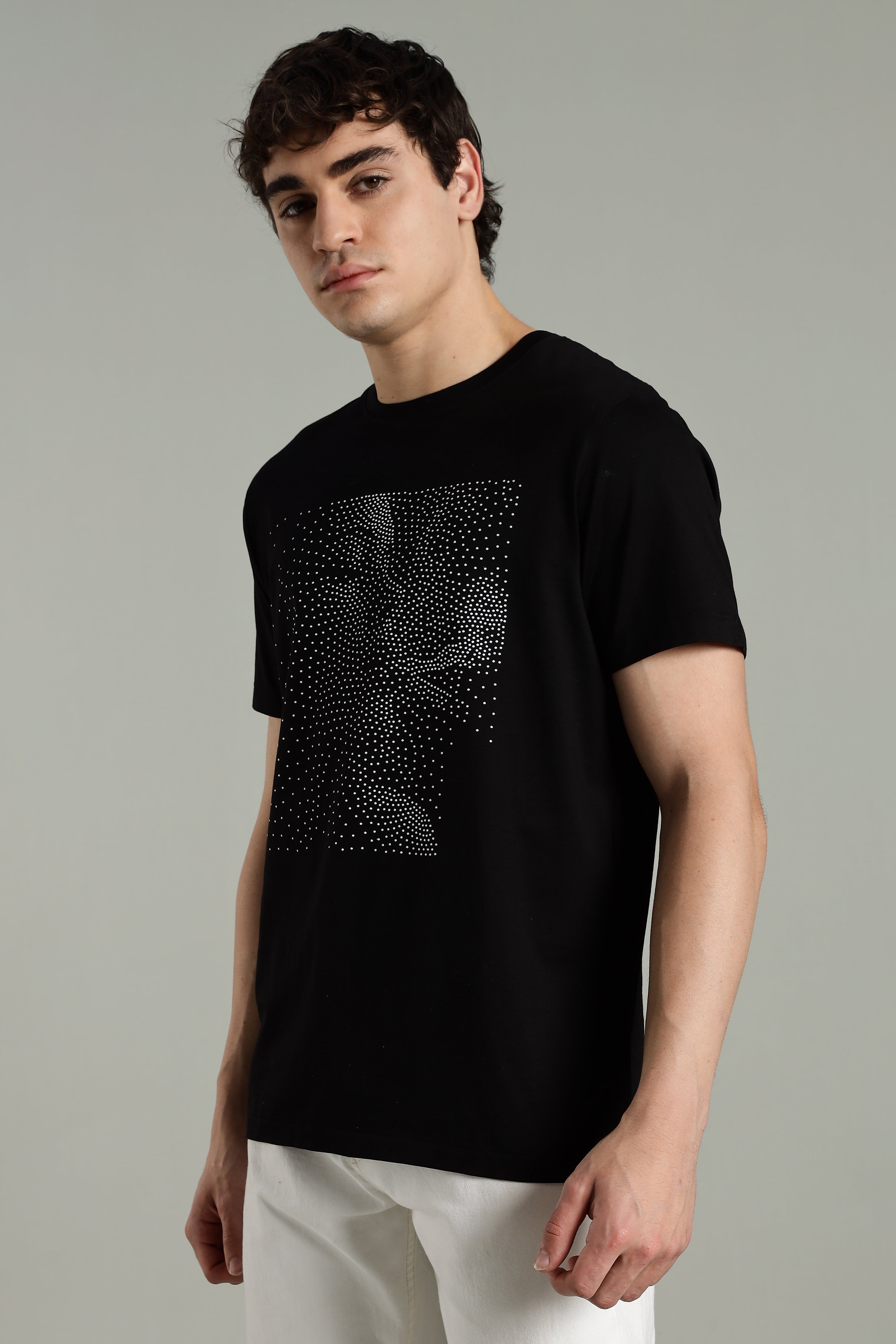 Supima Cotton T-Shirt with Glossy Artwork – “Midnight Haze”