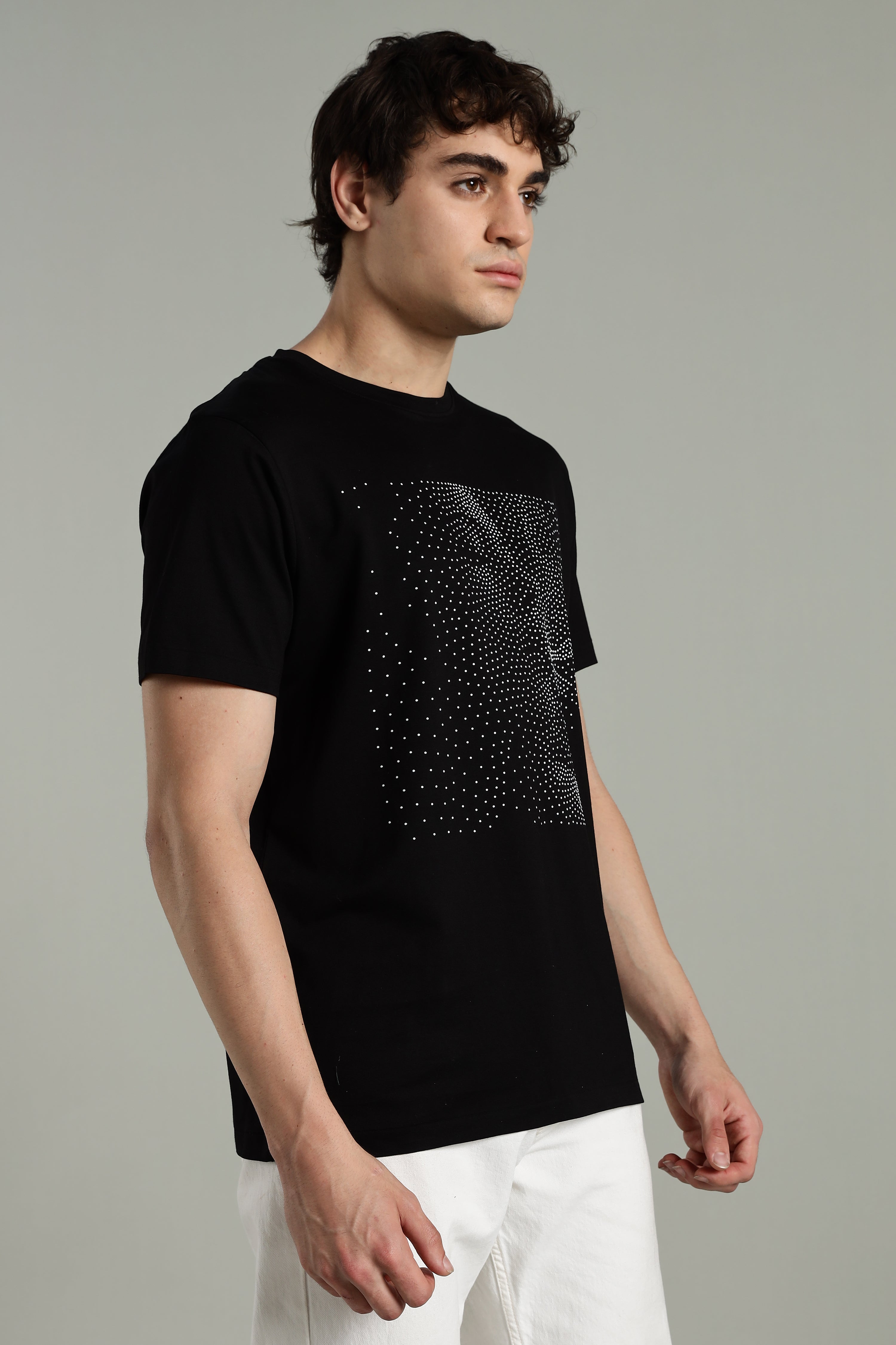 Supima Cotton T-Shirt with Glossy Artwork – “Midnight Haze”