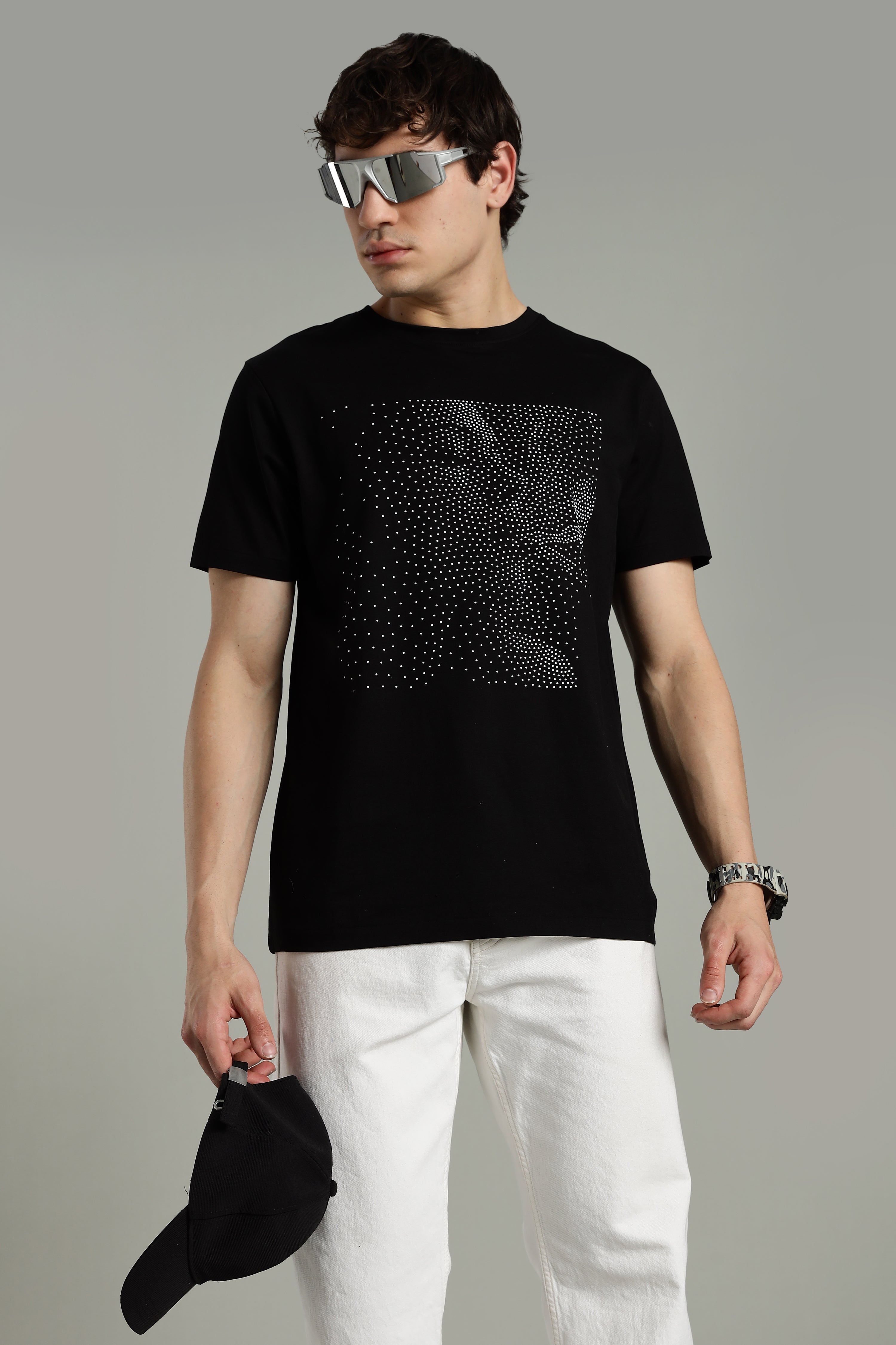 Supima Cotton T-Shirt with Glossy Artwork – “Midnight Haze”