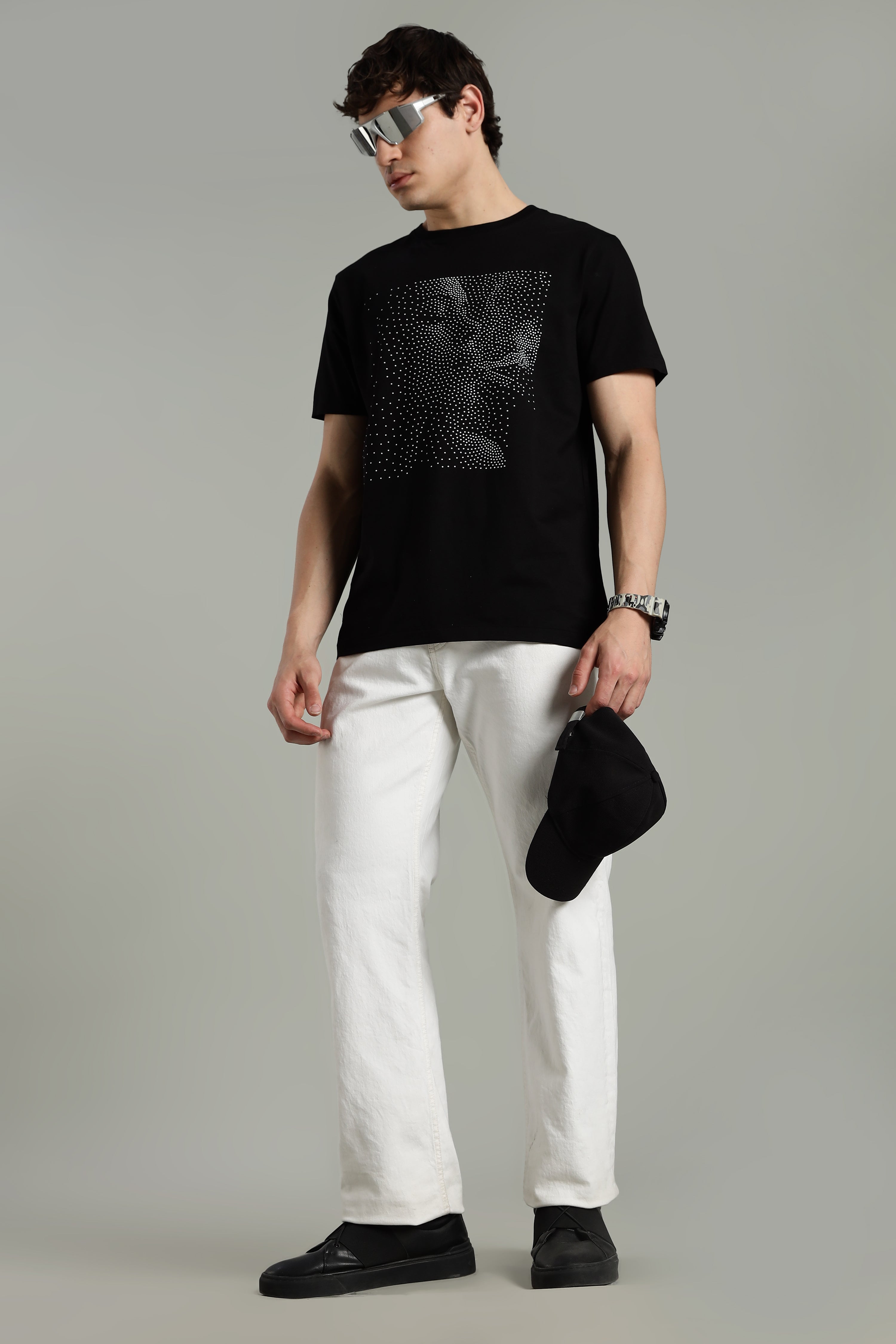 Supima Cotton T-Shirt with Glossy Artwork – “Midnight Haze”