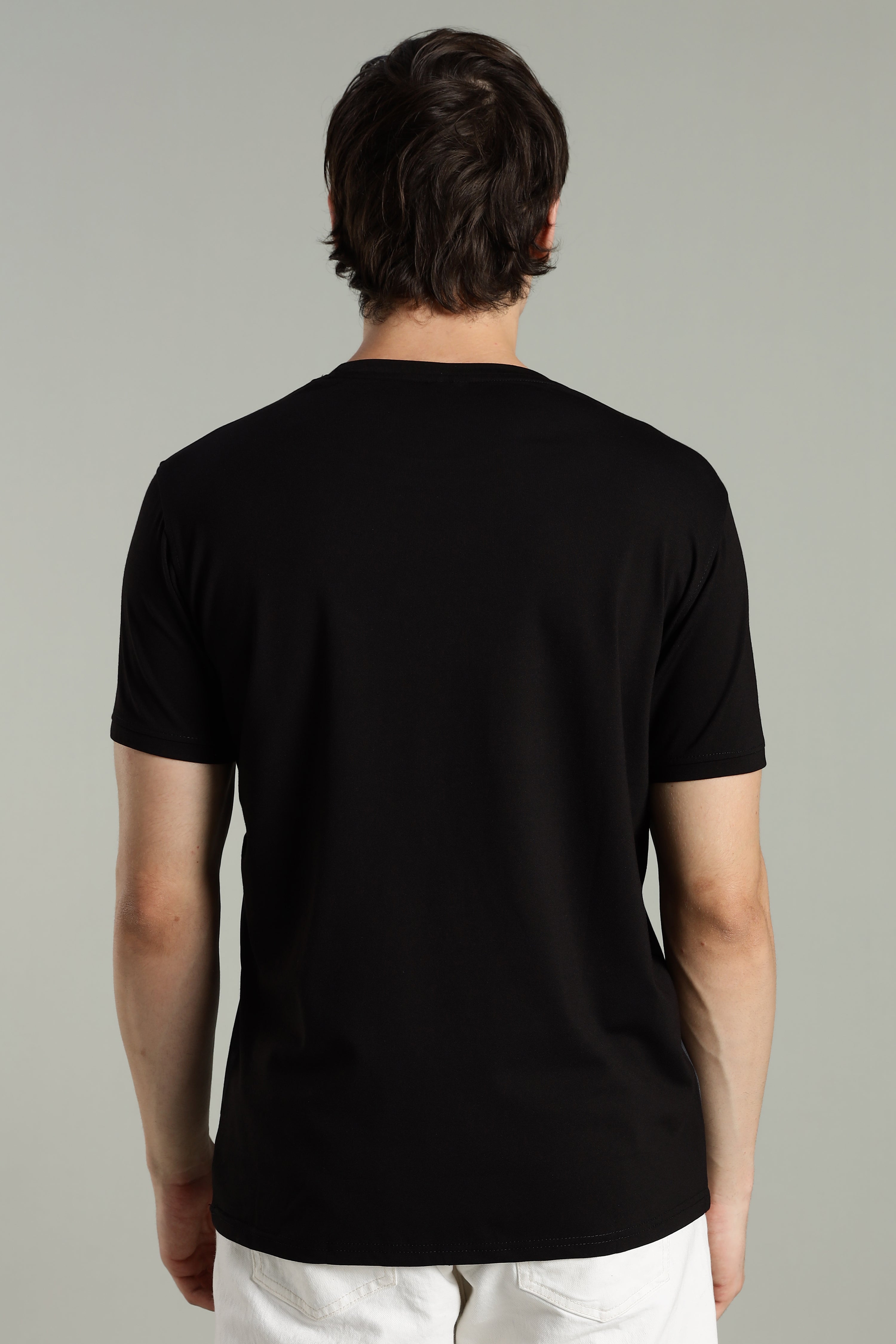 Smoke H/S Creative Metallic Print Partywear T-Shirt for Men