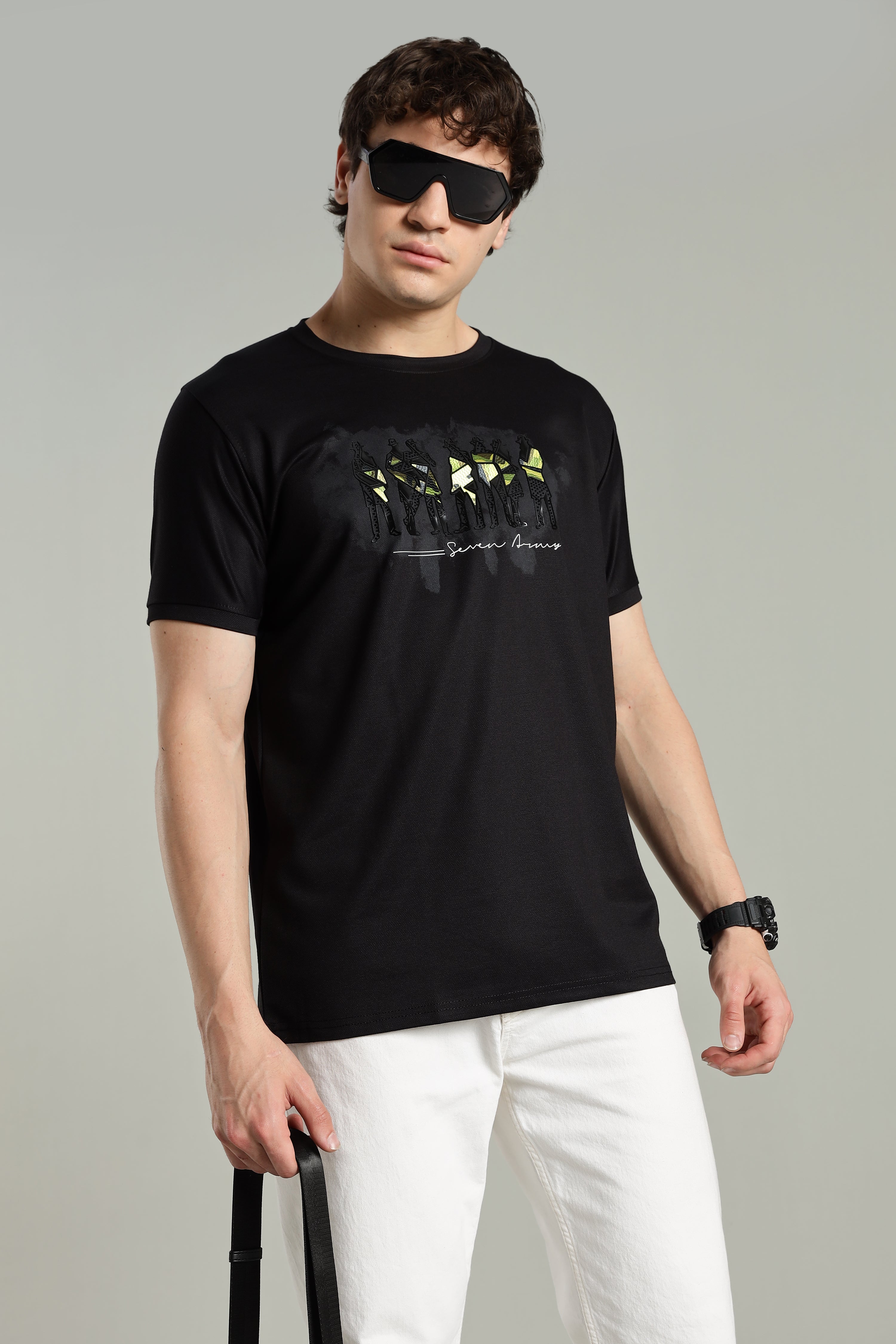 7men Imported Regular Fit T-Shirt with Reflective Detailing
