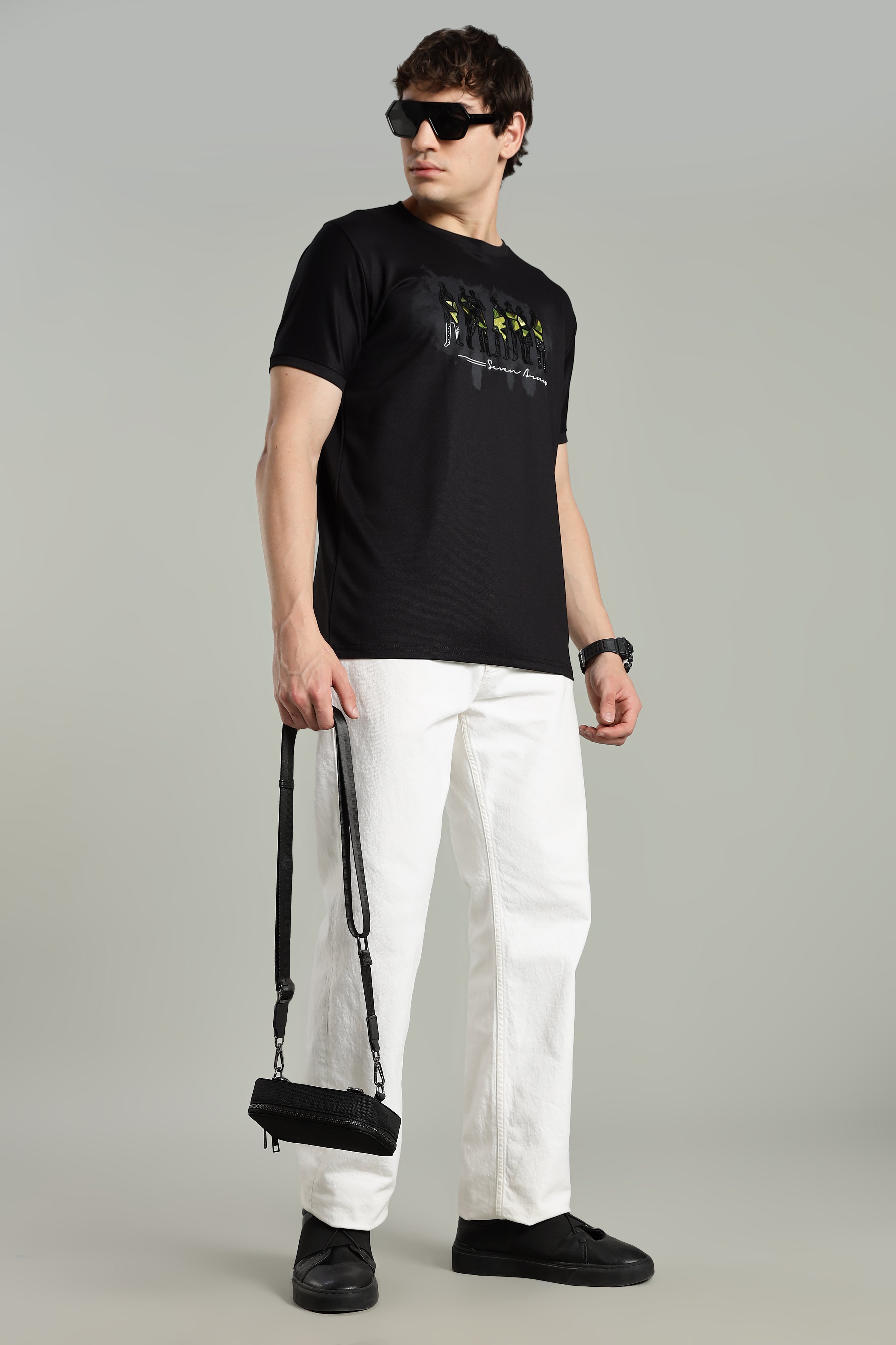 7men Imported Regular Fit T-Shirt with Reflective Detailing