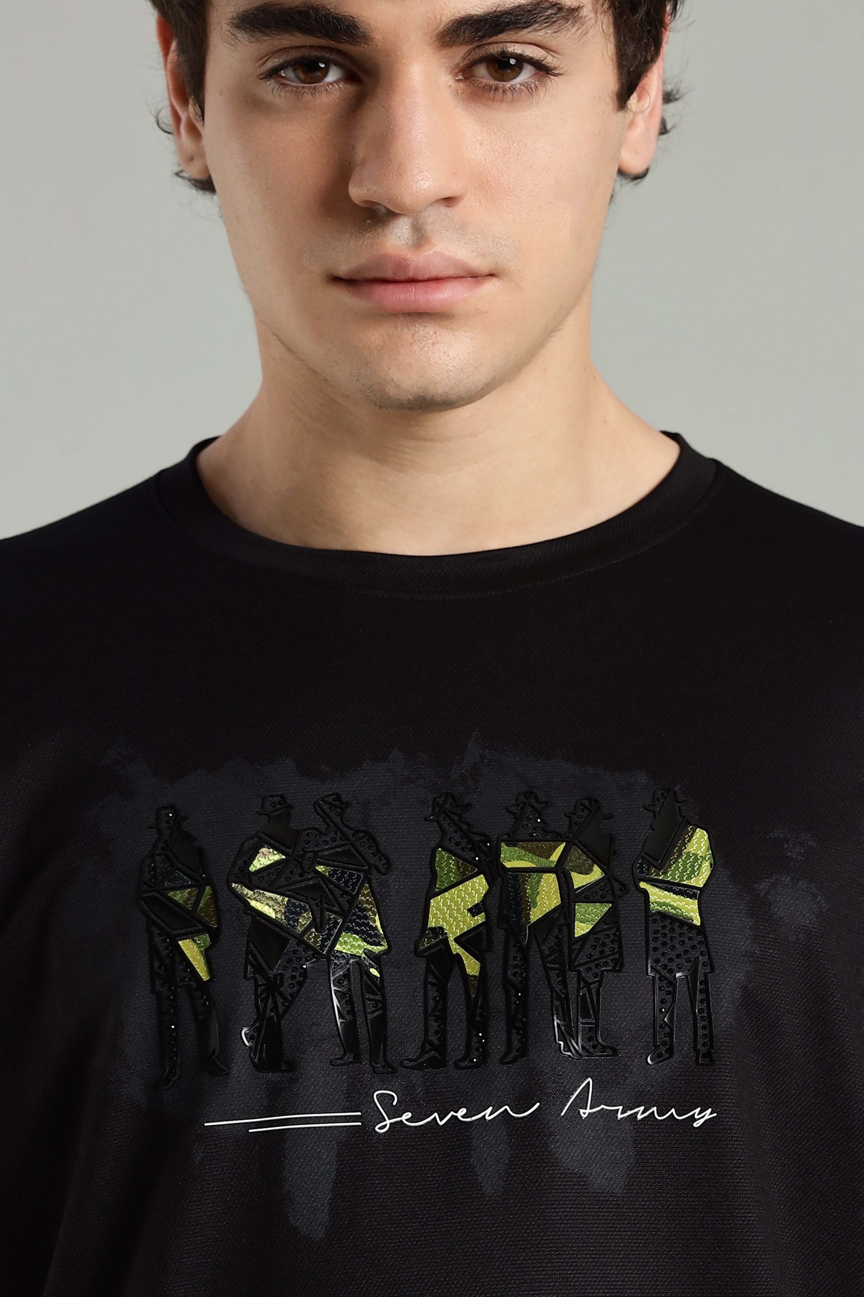7men Imported Regular Fit T-Shirt with Reflective Detailing