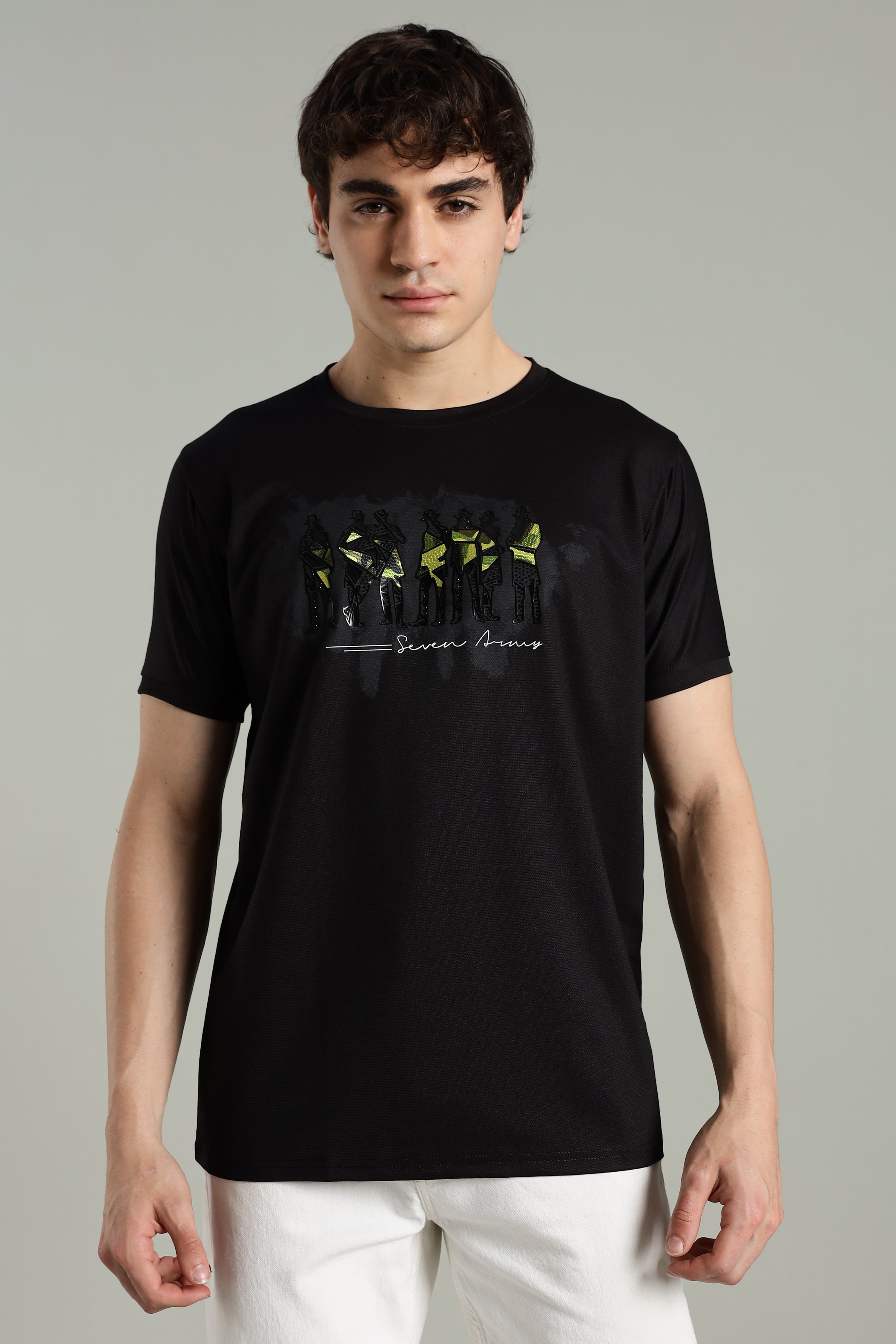 7men Imported Regular Fit T-Shirt with Reflective Detailing