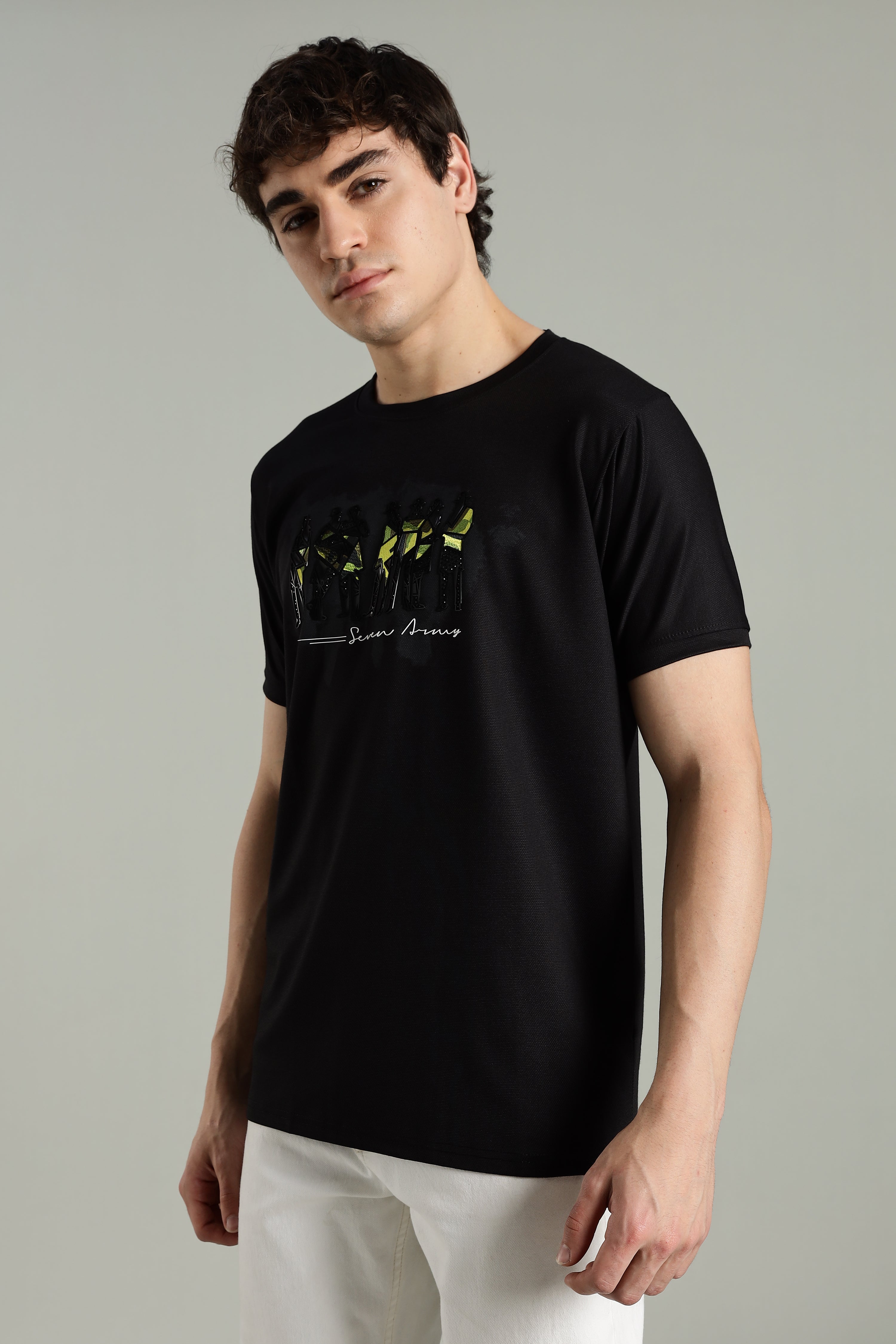 7men Imported Regular Fit T-Shirt with Reflective Detailing