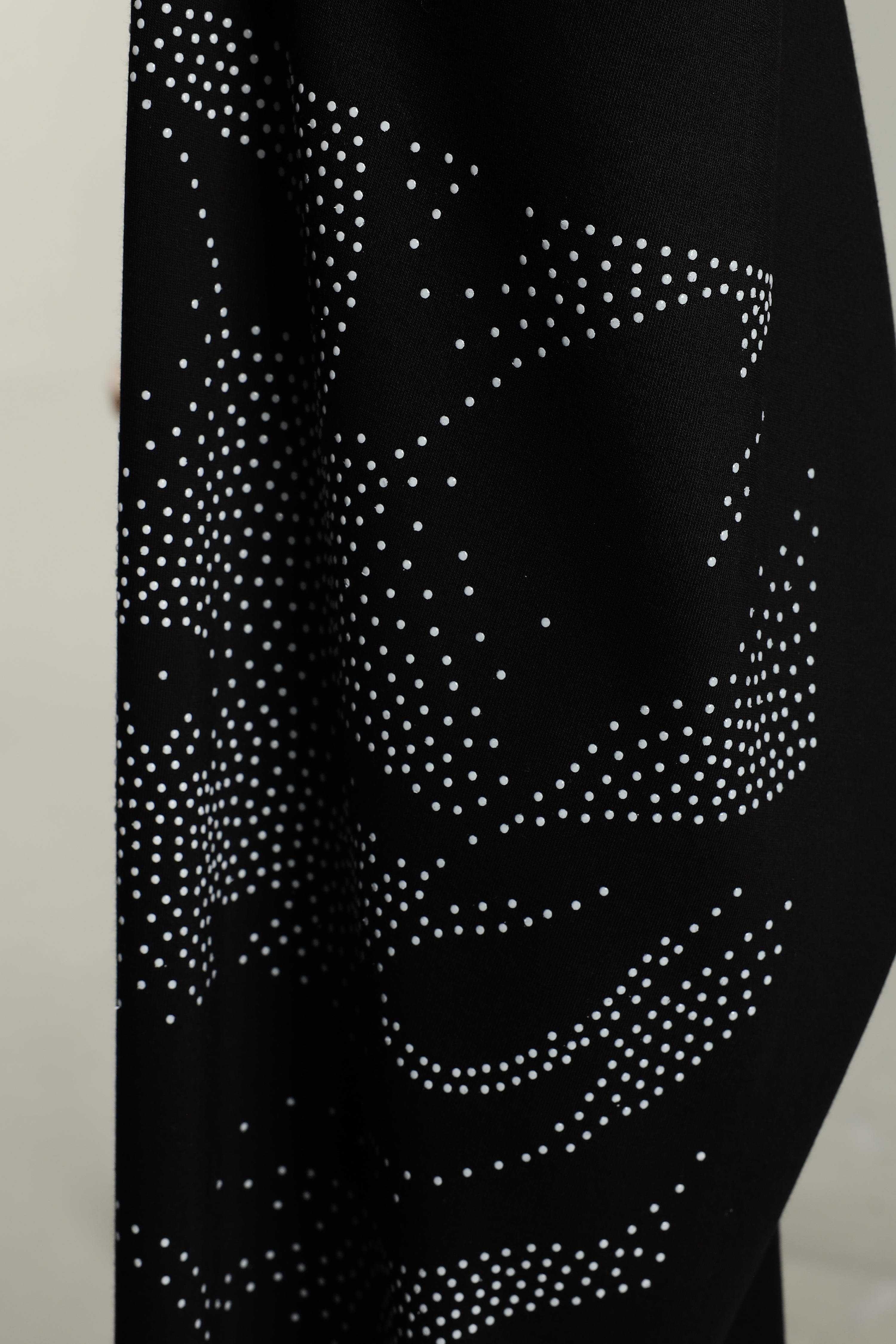 Designer Black T-Shirt with Silicone Glossy Cat Print for Men