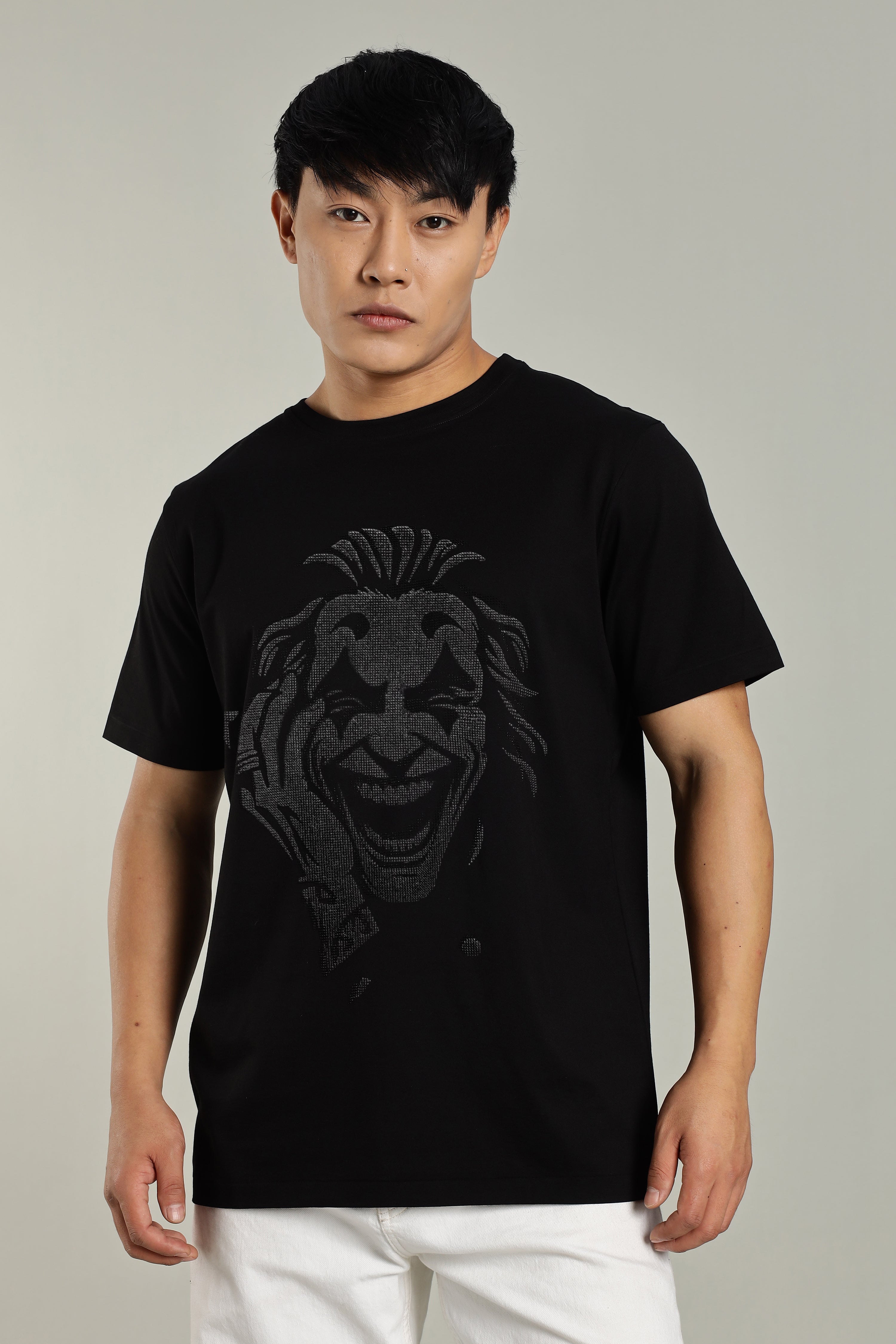 Black Joker Shine T-Shirt for Men – Premium Supima Cotton