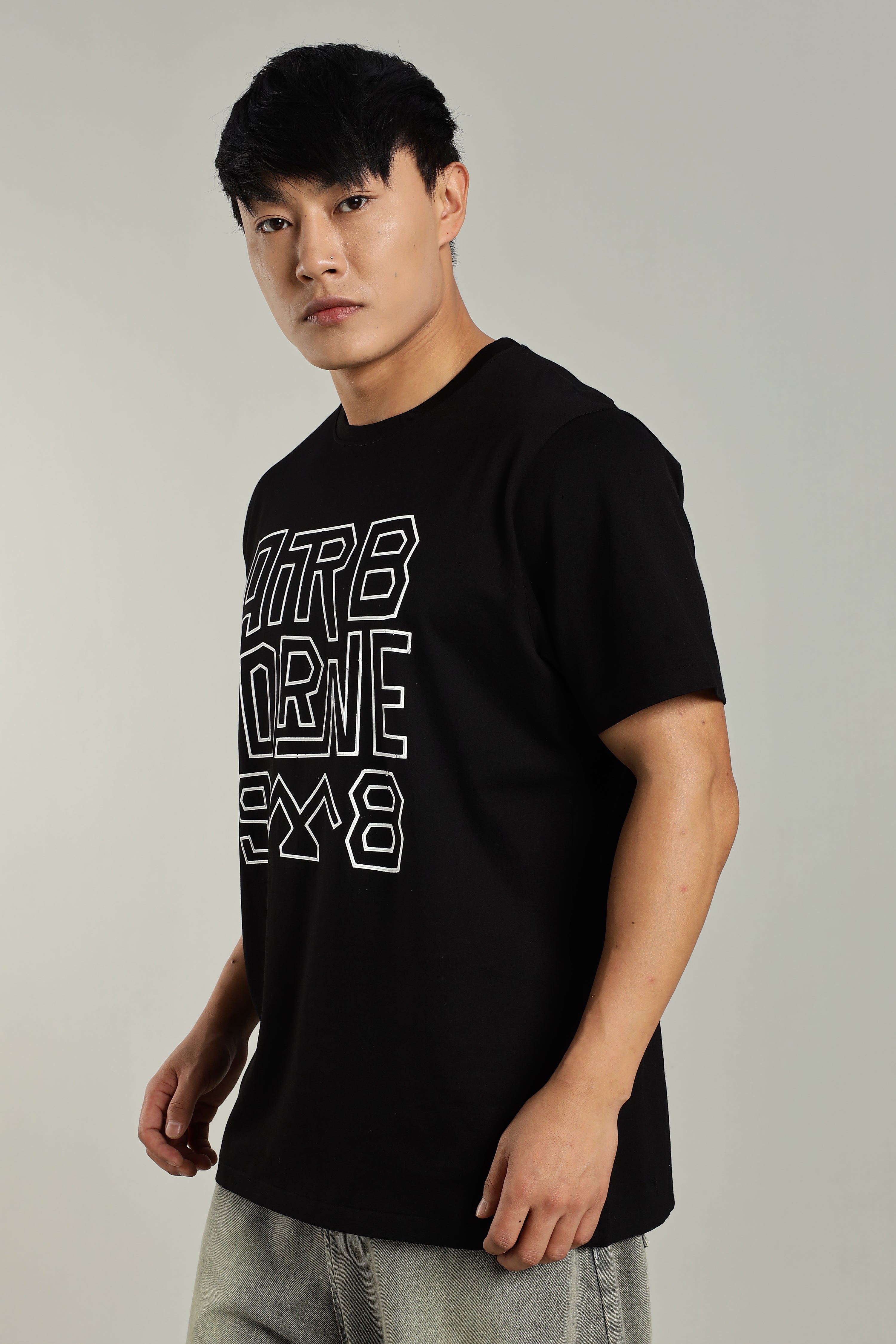 AIRBORNE 9*8 Black Supima Cotton T-Shirt