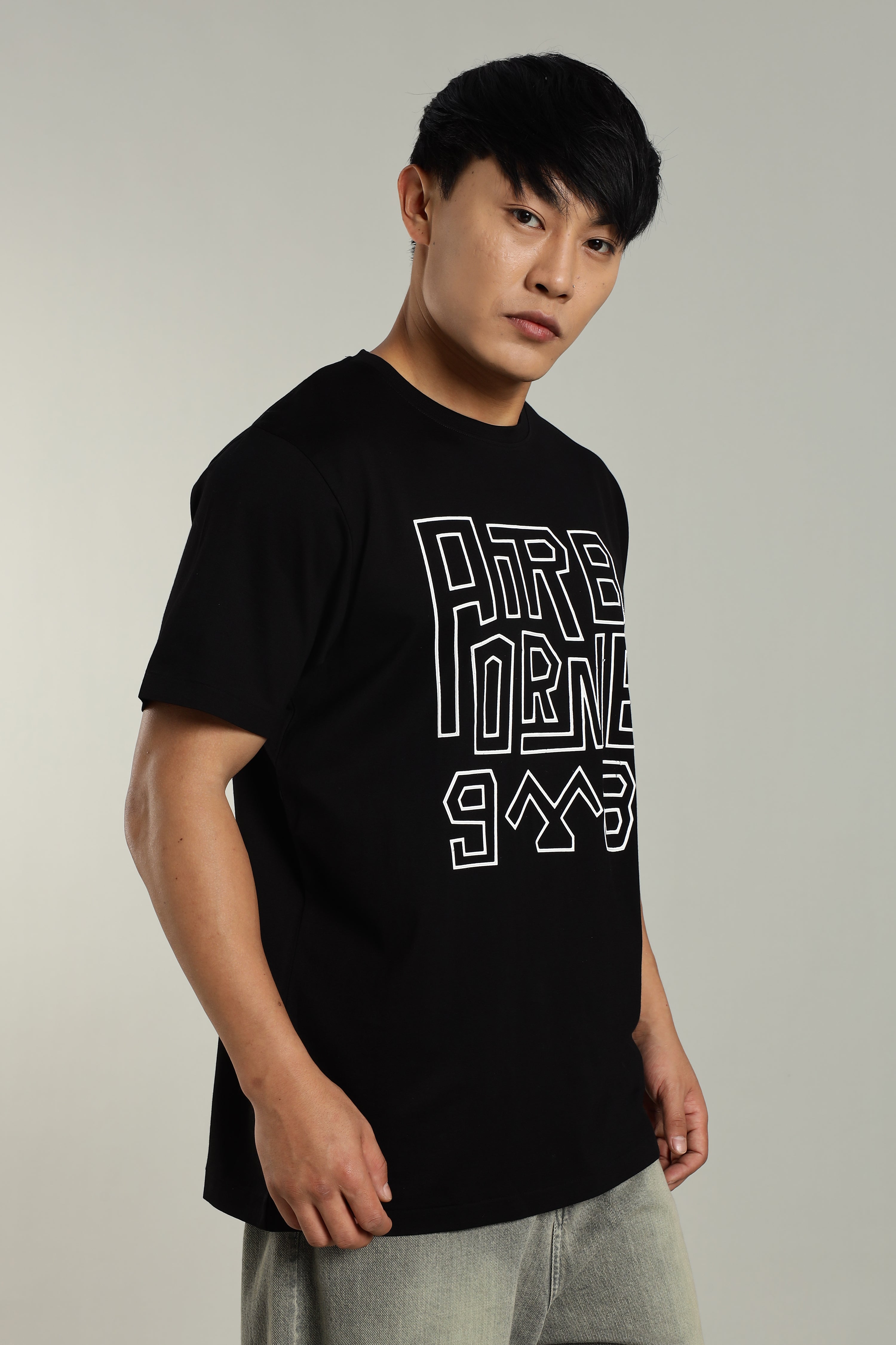 AIRBORNE 9*8 Black Supima Cotton T-Shirt